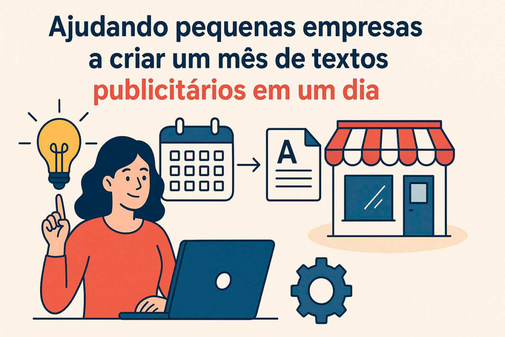 Ajudando pequenas empresas a criar um mês de textos publicitários em um dia 2 imagem de capa editada