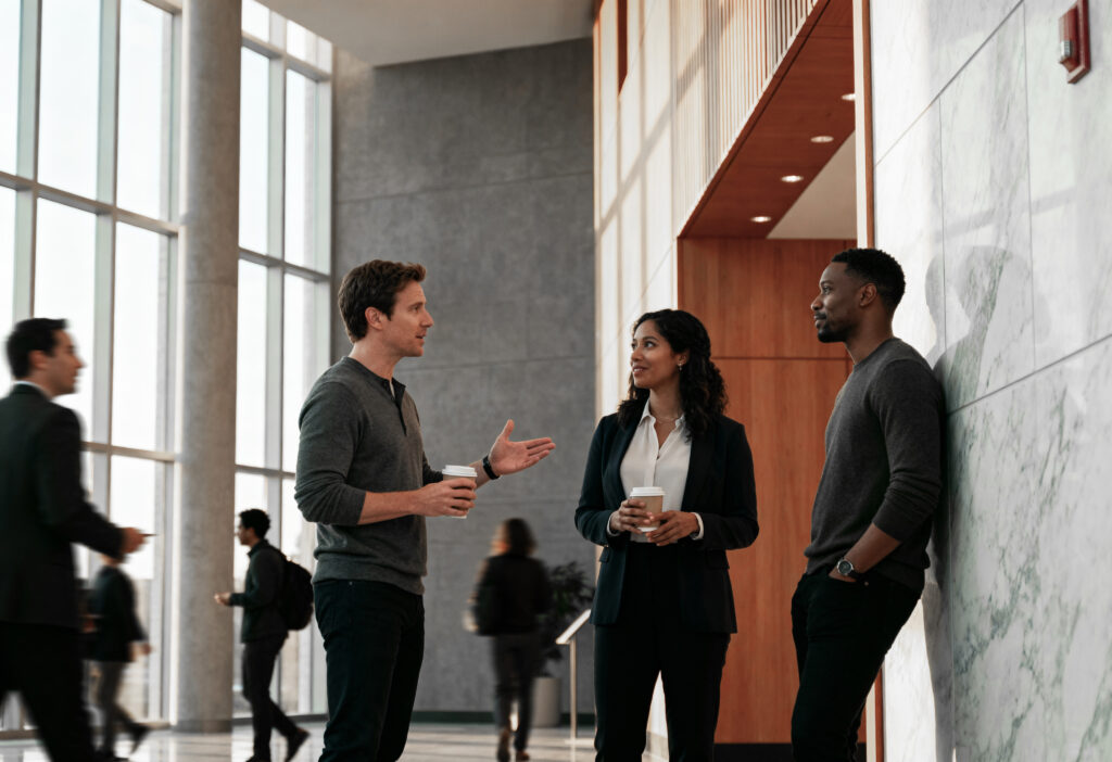 Networking e inteligência relacional: o segredo para construir conexões autênticas e duradouras 1 business professionals corporate setting