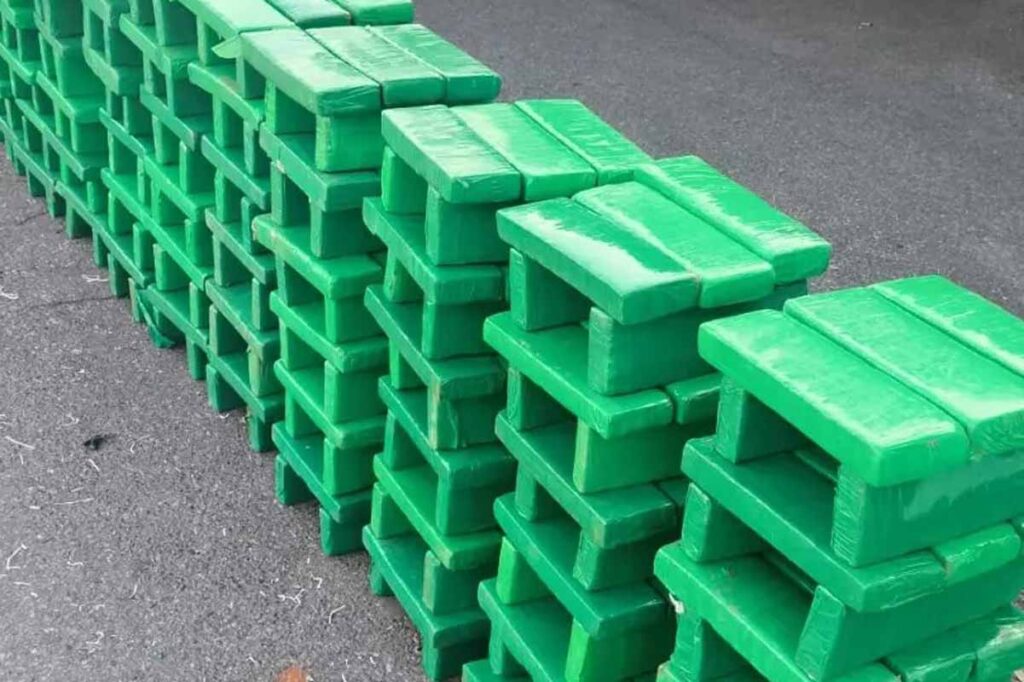 Polícia apreende 850 quilos de maconha escondidos sob repolho dentro de caminhão escoltado em rodovia estadual 2 Polícia apreende 850 quilos de maconha escondidos sob repolho dentro de caminhão escoltado em rodovia estadual