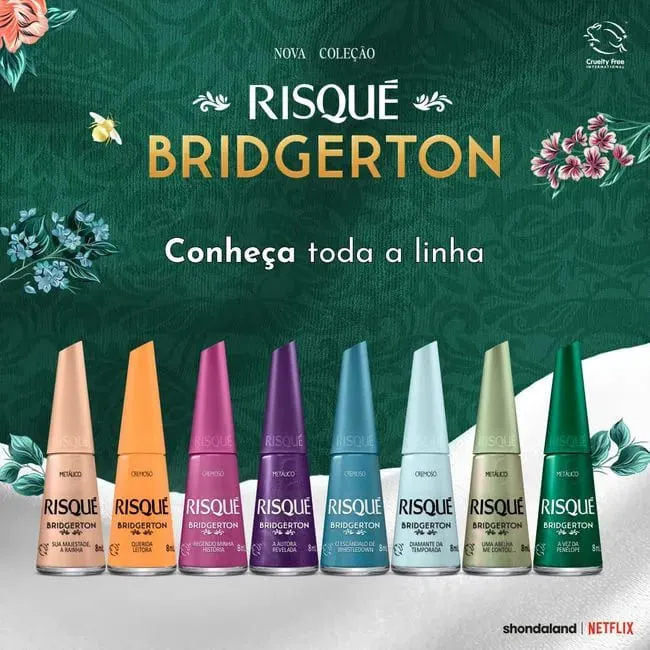 Bridgerton vira fenômeno além da Netflix e autora não se incomoda com adaptação da série para as telas 2 esmalte risque colecao bridgerton