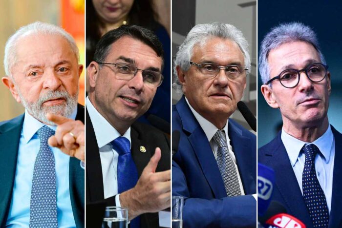lula flavio bolsonaro zema caiado