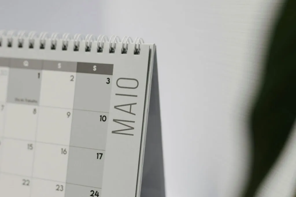 ferias fracionadas calendario foto pexels