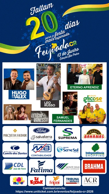 Coluna Cesar Romero – 24 e 25 de maio de 2026 3 Feijoada 2026 20 dias 25x2275 240526