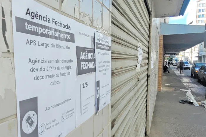 INSS tem atendimento interrompido após furto de cabos de energia elétrica