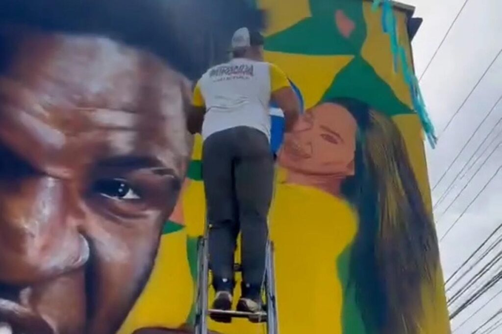Artista mineiro viraliza ao apagar Virginia de mural da Copa após término com Vini Jr. 1 virginia