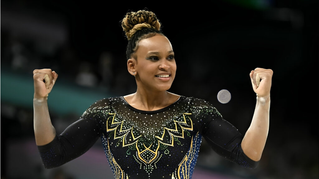 Rebeca Andrade amplia coleção de medalhas com ouro em prova de salto no Pan-Americano