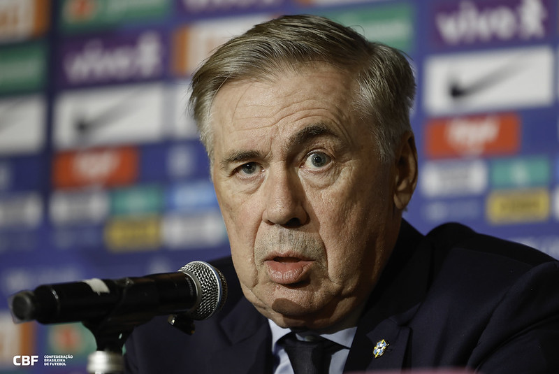 Ancelotti revela qual jogador foi o que mais deixou ele surpreso na Seleção Brasileira