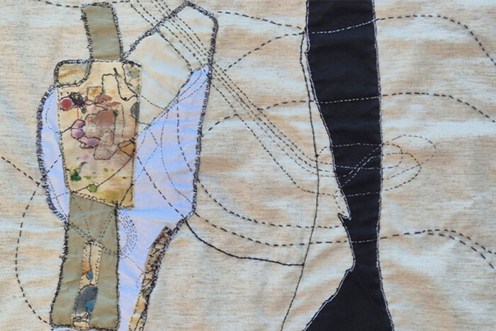 Fani Bracher une pintura, bordado e memória em 'Pele e osso' 1 pele e osso mercado municipal