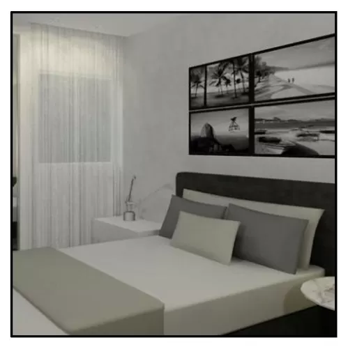 quadros no quarto do casal