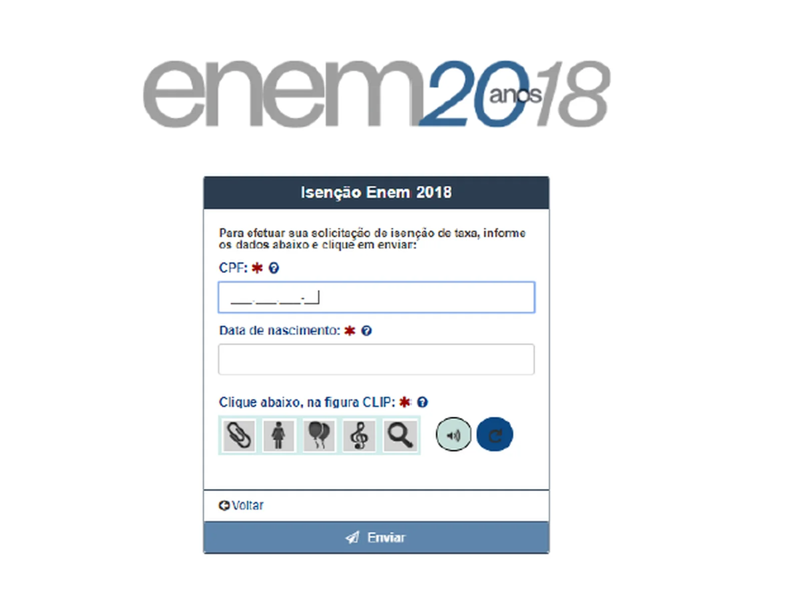 isenção enem 2018