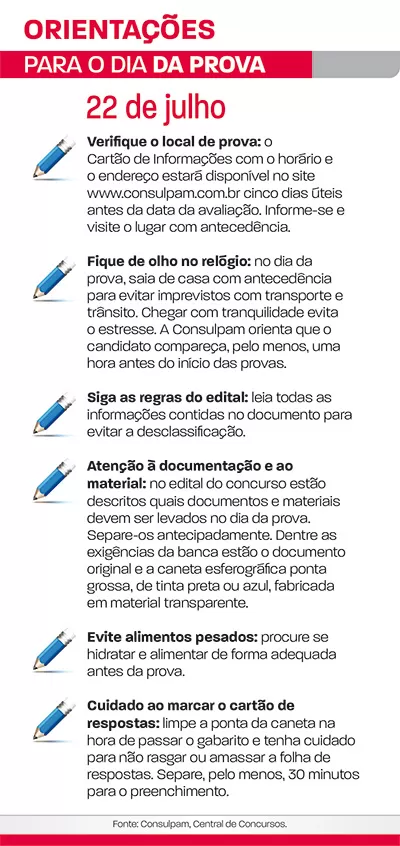 orientações dia da prova