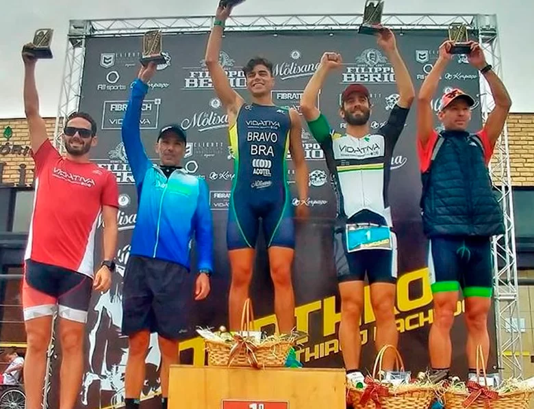 Antônio Bravo e Juliana Scher vencem o 14º Duathlon Thiago Machado 1 podiomarculino