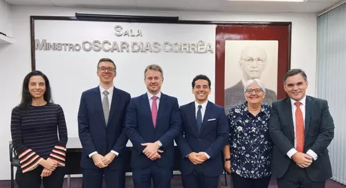 Milena Oliva, Carlos Konder, Anderson Schreiber, Thiago Junqueira, Angélica Carlini e Bruno Miragem 140220 Foto Aline Bastos