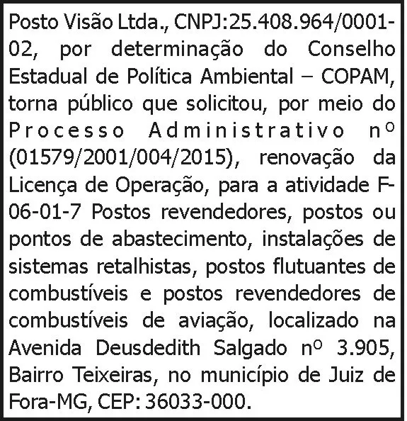 1 POSTO VISAO