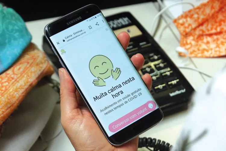 Calma Nesta Hora leva cuidado em saúde mental durante a pandemia 2 APP MUITA CALMA FERNANDO PRIAMO 1 destacada