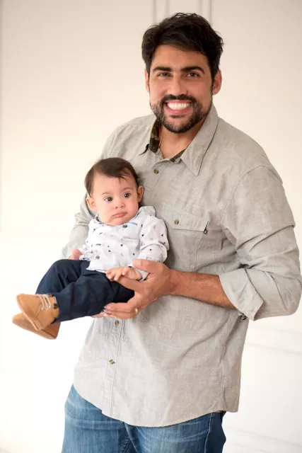 Douglas Oliveira Fontes com o filho Leonardo-001