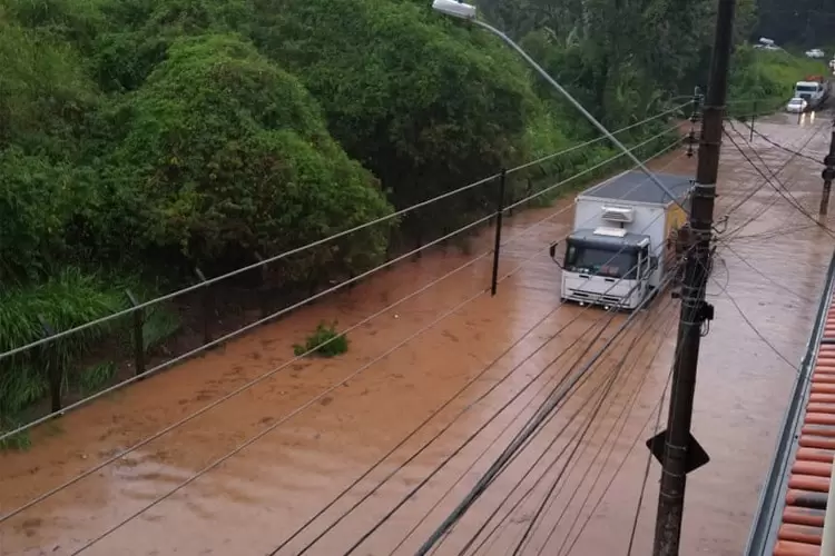 Chuva forte causa queda de árvores e alagamentos em Juiz de Fora 1 corredo democratas caminhao