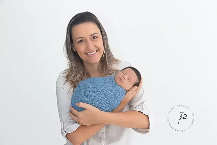 Bárbara Sperandio e o filho Enzo