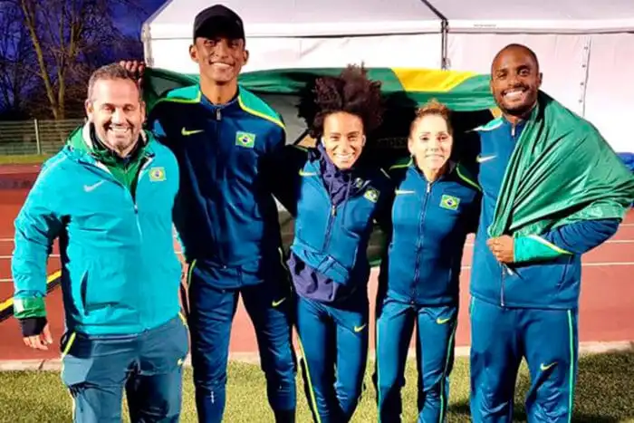Evandro Alison Tiffani Geisa e Anderson Foto Fernando Reis CBAt