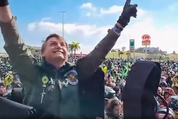 Bolsonaro participa de motociata pelas ruas de São Paulo 1 motociata bolsonaro by reproducao redes sociais