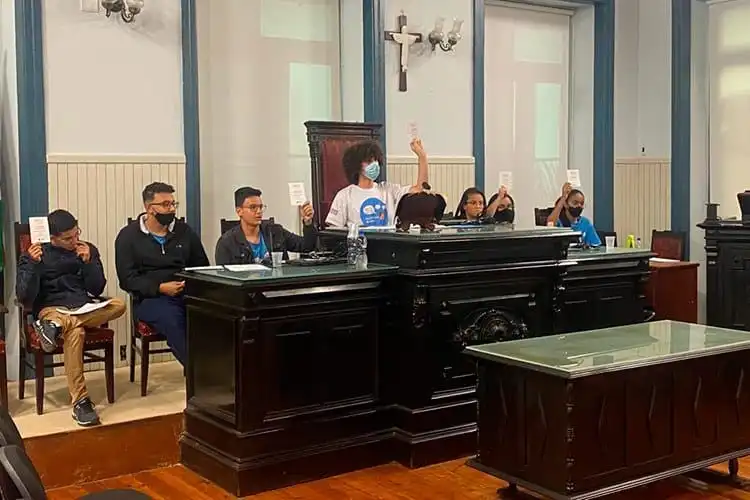 Parlamento Jovem debate saúde mental no plenário da Câmara 1 Parlamento Jovem 3 CMJF