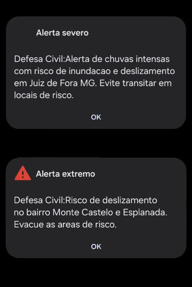 Juiz-foranos recebem alertas sobre riscos em bairros neste sábado