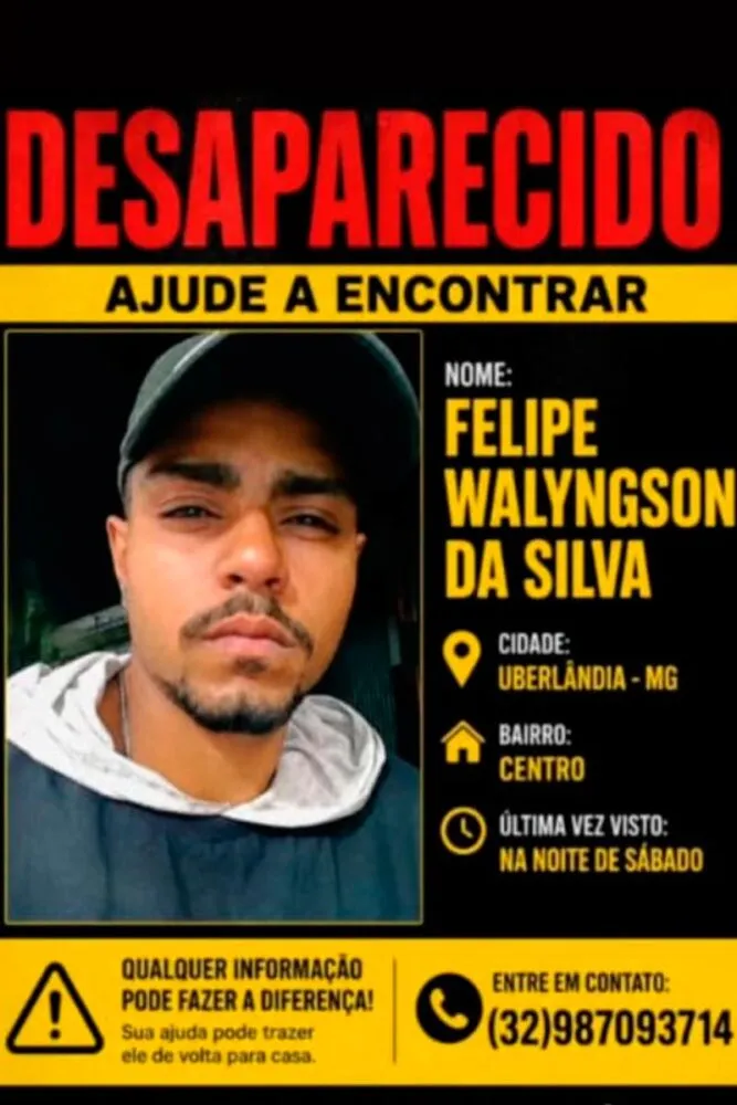 Morador de Juiz de Fora desaparece ao sair à noite de pousada em Uberlândia 1 Jovem desaparece Uberlandia Arquivo pessoal