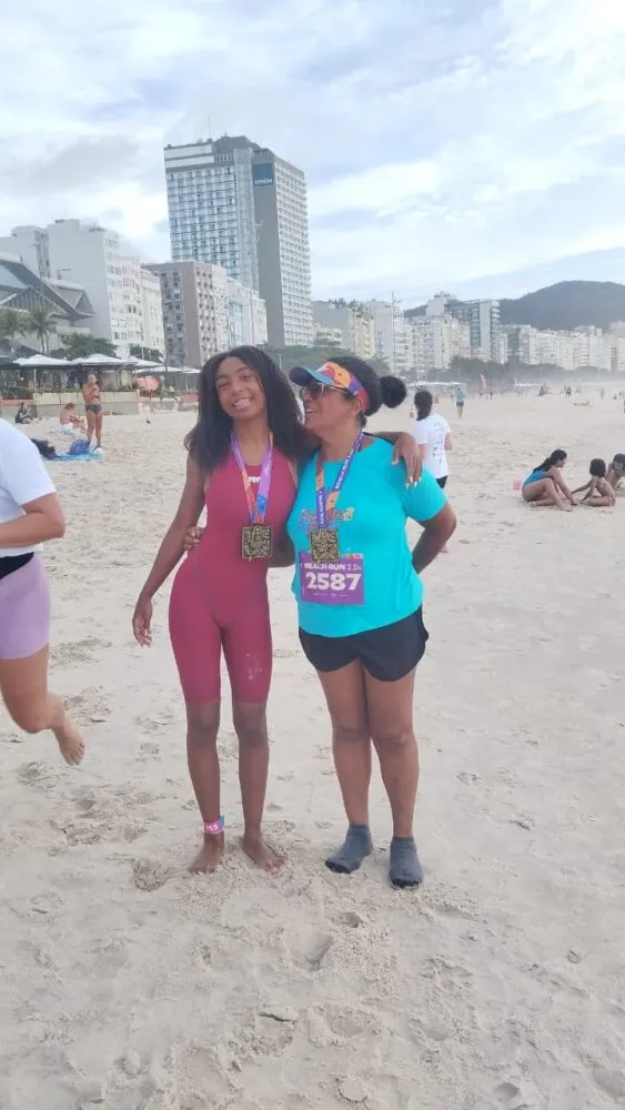 Rosãngela é combustível para Gabryelle seguir o sonho (Foto: Arquivo pessoal)